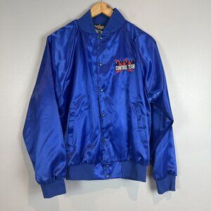Wal-Mart Satin Vintage Baseball Jacket Risk Control Team Patch Size Medium